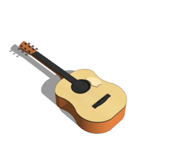 现代吉他su模型