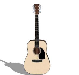 现代吉他su模型