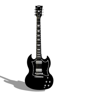 现代吉他su模型