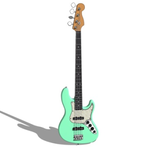 现代电子吉他su模型