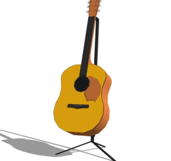 现代吉他su模型