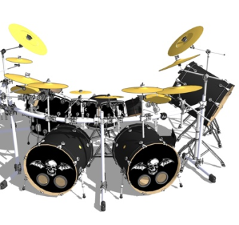 现代架子鼓su模型