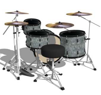 现代架子鼓su模型