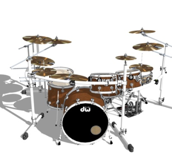 现代架子鼓su模型