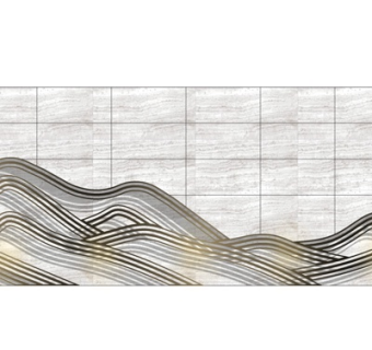 新中式景观墙su模型