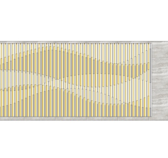 新中式景观墙su模型