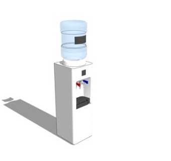 现代饮水机su模型