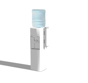 现代饮水机su模型