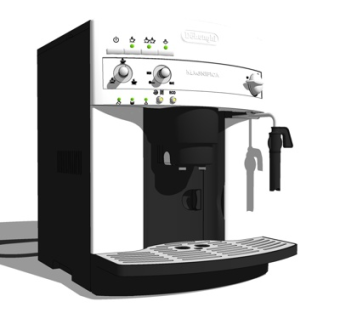 现代自助咖啡机su模型