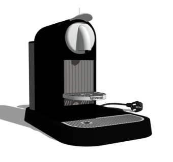 现代自助咖啡机su模型