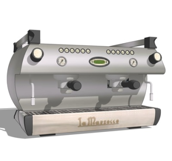 现代自助咖啡机su模型