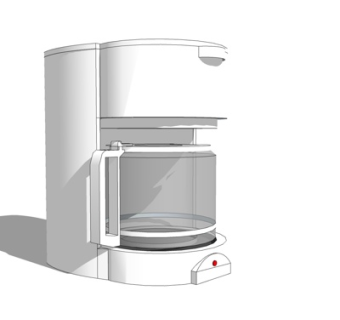 现代热水壶su模型