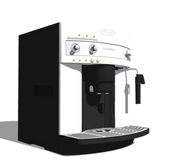 现代自助咖啡机su模型