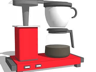 现代<em>自助</em>咖啡机su模型