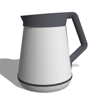 现代热水壶su模型