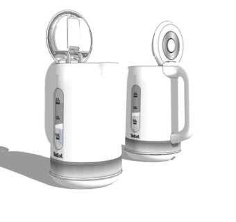 现代热水壶su模型