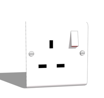 现代开关插座su模型