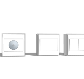 现代开关插座su模型