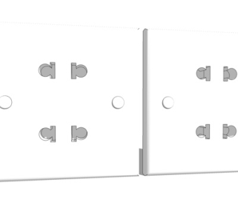 现代插座su模型