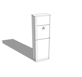 现代柜式空调su模型