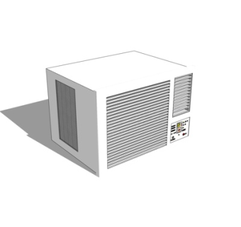 现代空调排风扇su模型