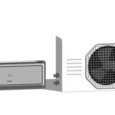 现代空调外机su模型