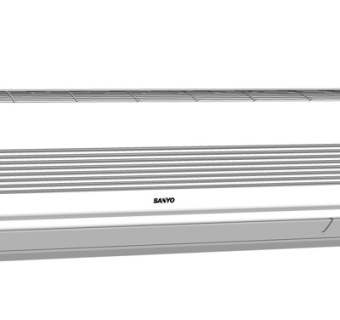现代壁挂式空调su模型