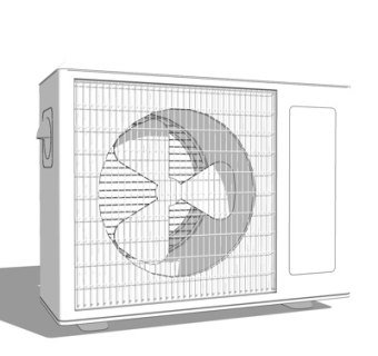 现代空调外机su模型