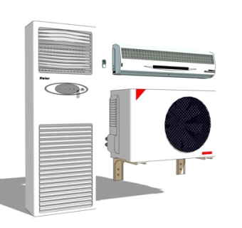 现代空调组合su模型