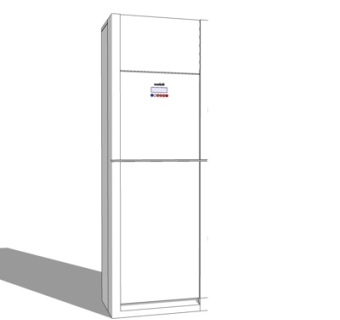 现代柜式空调su模型