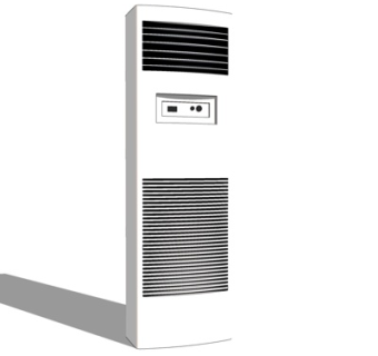 现代柜式空调su模型