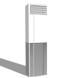 现代柜式空调su模型