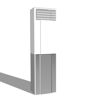 现代柜式空调su模型