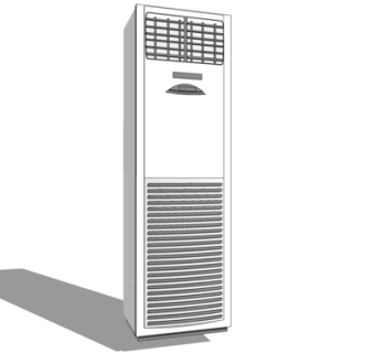 现代柜式空调su模型