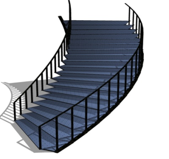 现代楼梯su模型