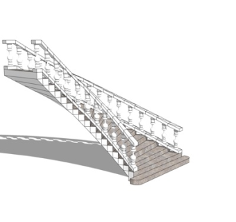 现代楼梯su模型