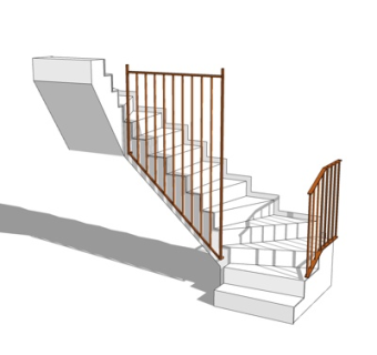 现代楼梯su模型
