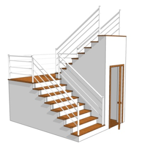 现代楼梯su模型