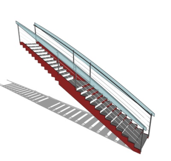 现代楼梯su模型