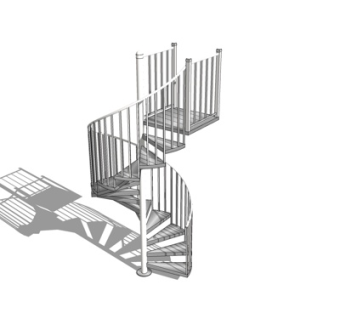 现代旋转楼梯su模型