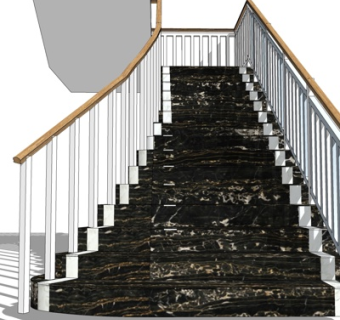 现代楼梯su模型