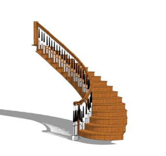 现代楼梯su模型