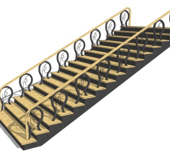 现代楼梯su模型