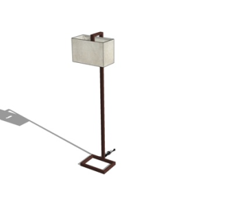 现代落地灯su模型