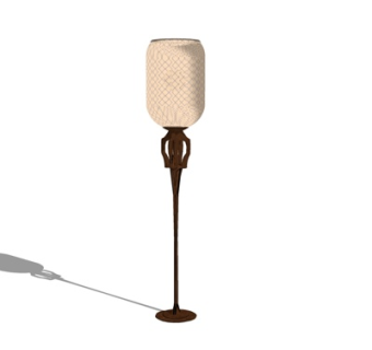 新中式落地灯su模型