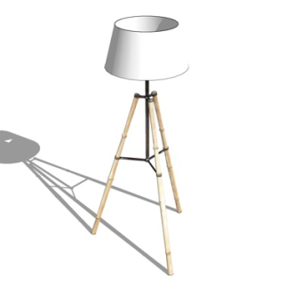 现代落地灯su模型