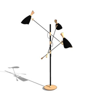 现代轻奢落地灯su模型