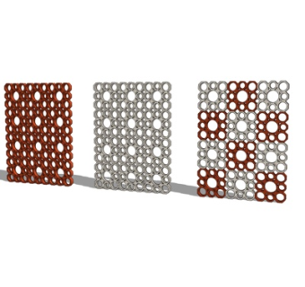 现代镂空隔断su模型