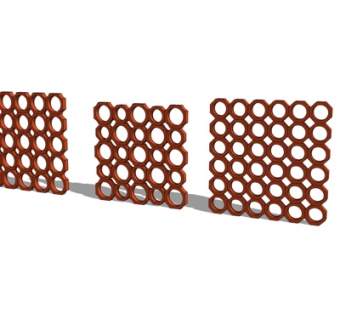 现代镂空隔断su模型