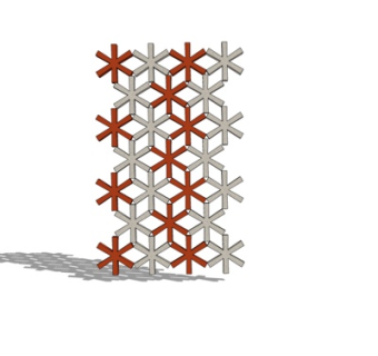现代镂空隔断su模型